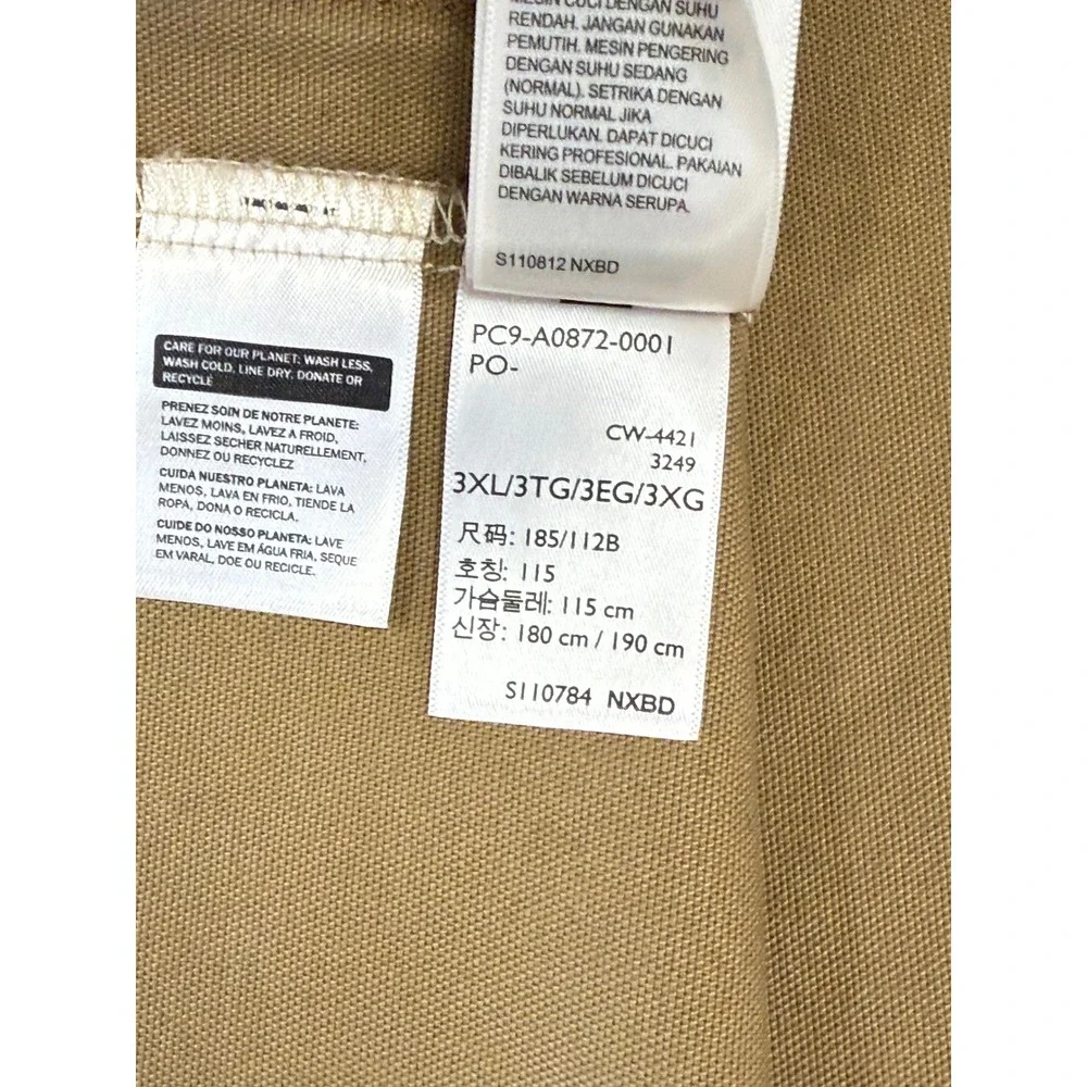 Levis Mens 3XL Khaki Canvas Chore Coat Corduroy Collar Workwear Jacket ECU - Picture 6 of 12